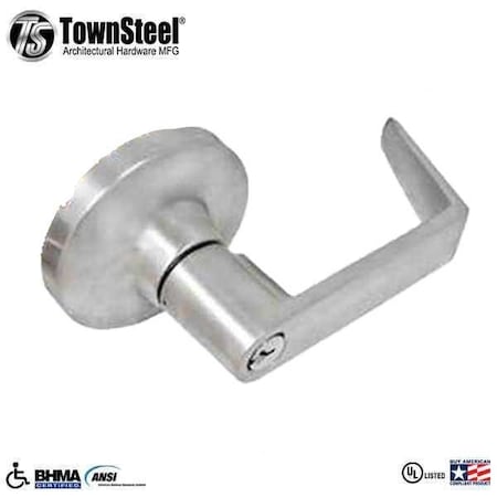 Townsteel F08 Entrance, Key Locks or Unlocks Latch Bolt, Regular, Compatible with Rim, SVR, LBR & 3 Point Push TNS-ED8900LS-08-R-SC-626